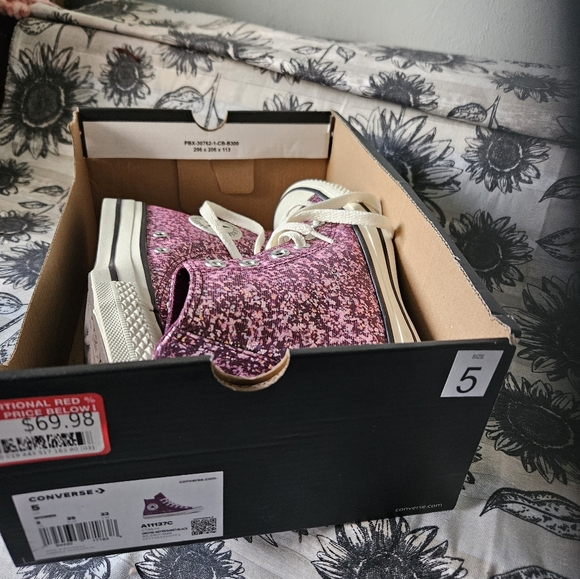 Converse Pink High-Top Sneakers - Picture 7 of 8